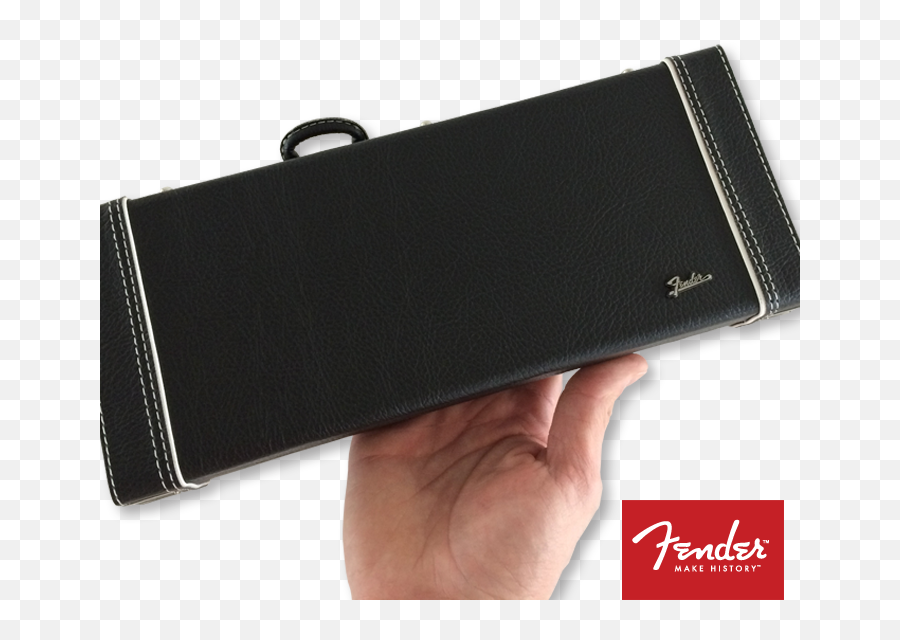 Miniature Black Guitar Case - Portable Emoji,Fender Logo