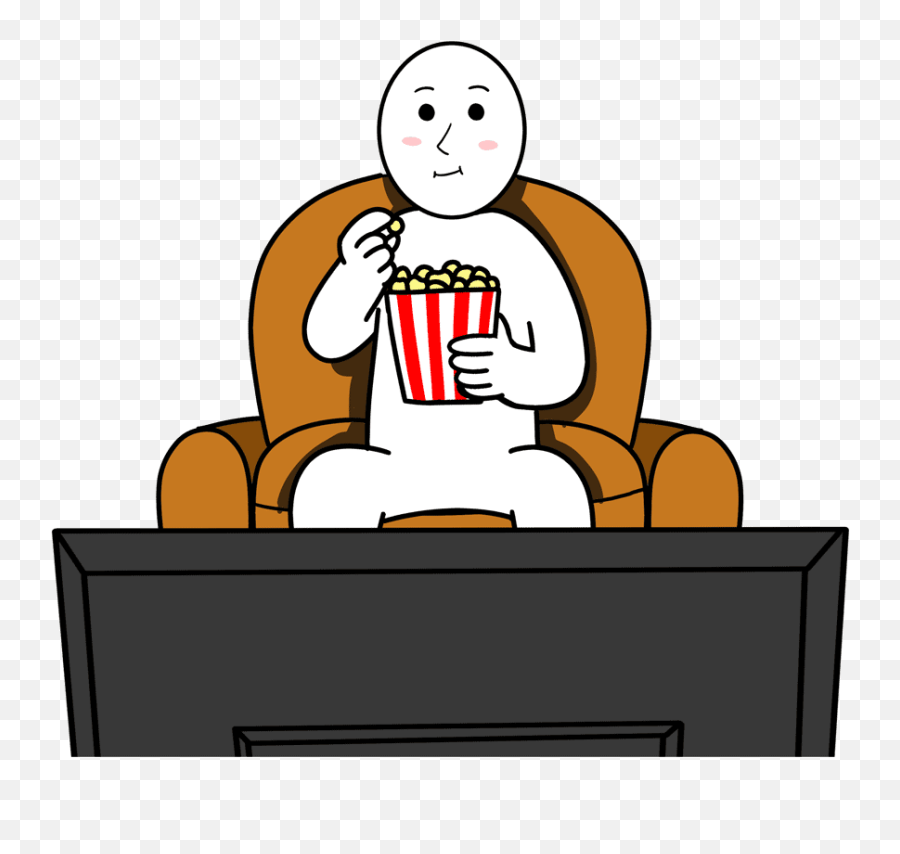 For Watching My Youtube Video - Watching Movies Cartoon Png Emoji,Thanks For Watching Png