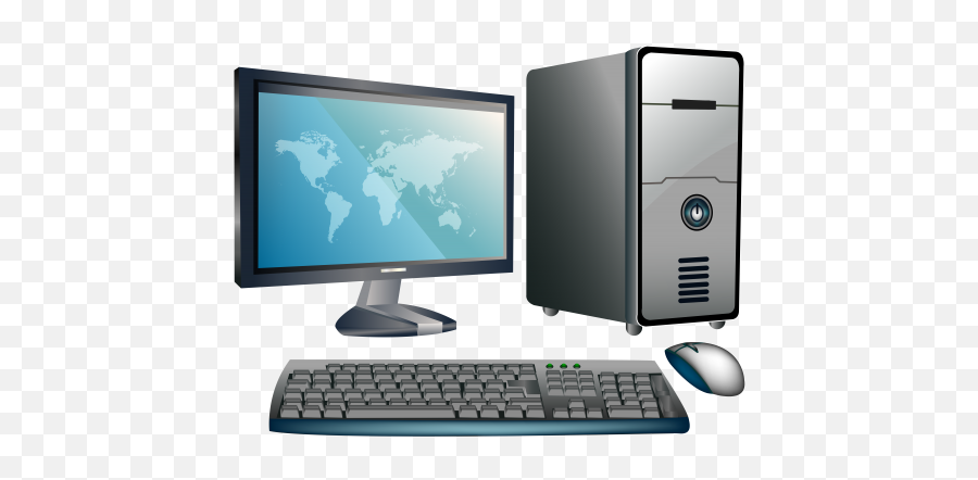 Desktop Computer Png Clipart - Desktop Computer Laptop Emoji,Computers Clipart