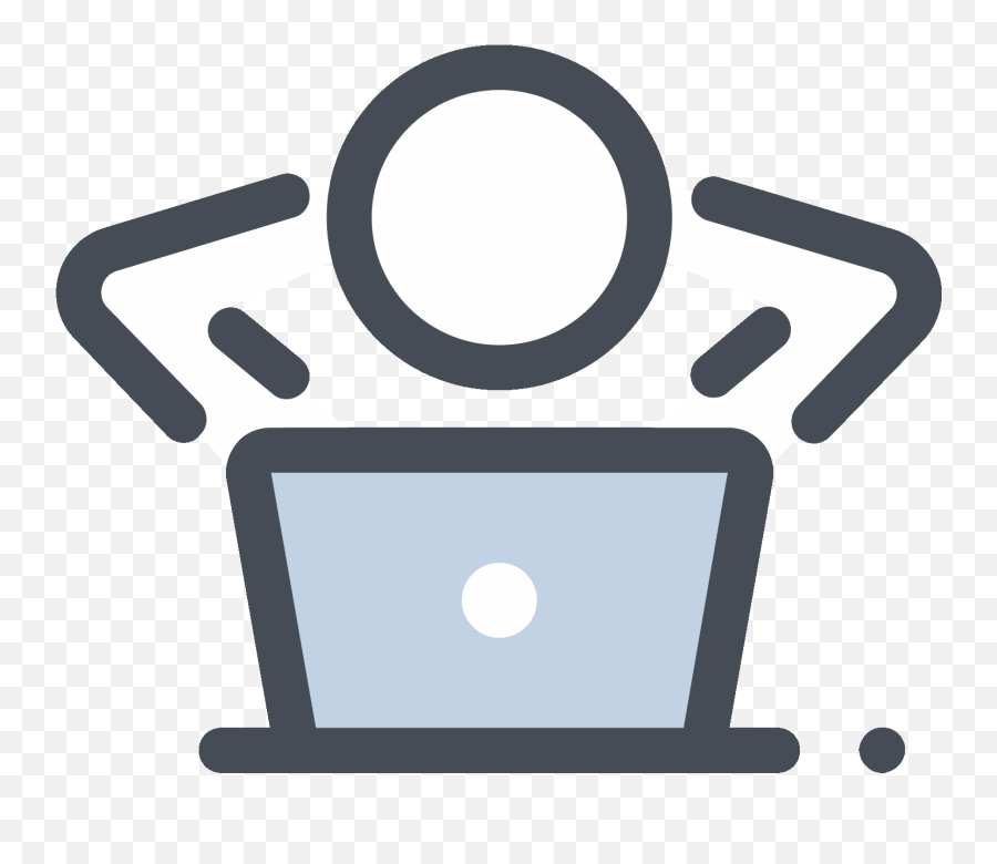 Relaxed Laptop Icon Transparent Png - Infj Relax Emoji,Computer Icon Transparent