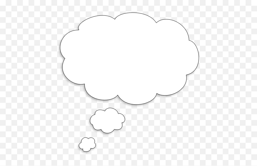 Thought Bubble Graphics - Outline White Thought Bubble Png Emoji,Thought Bubble Clipart