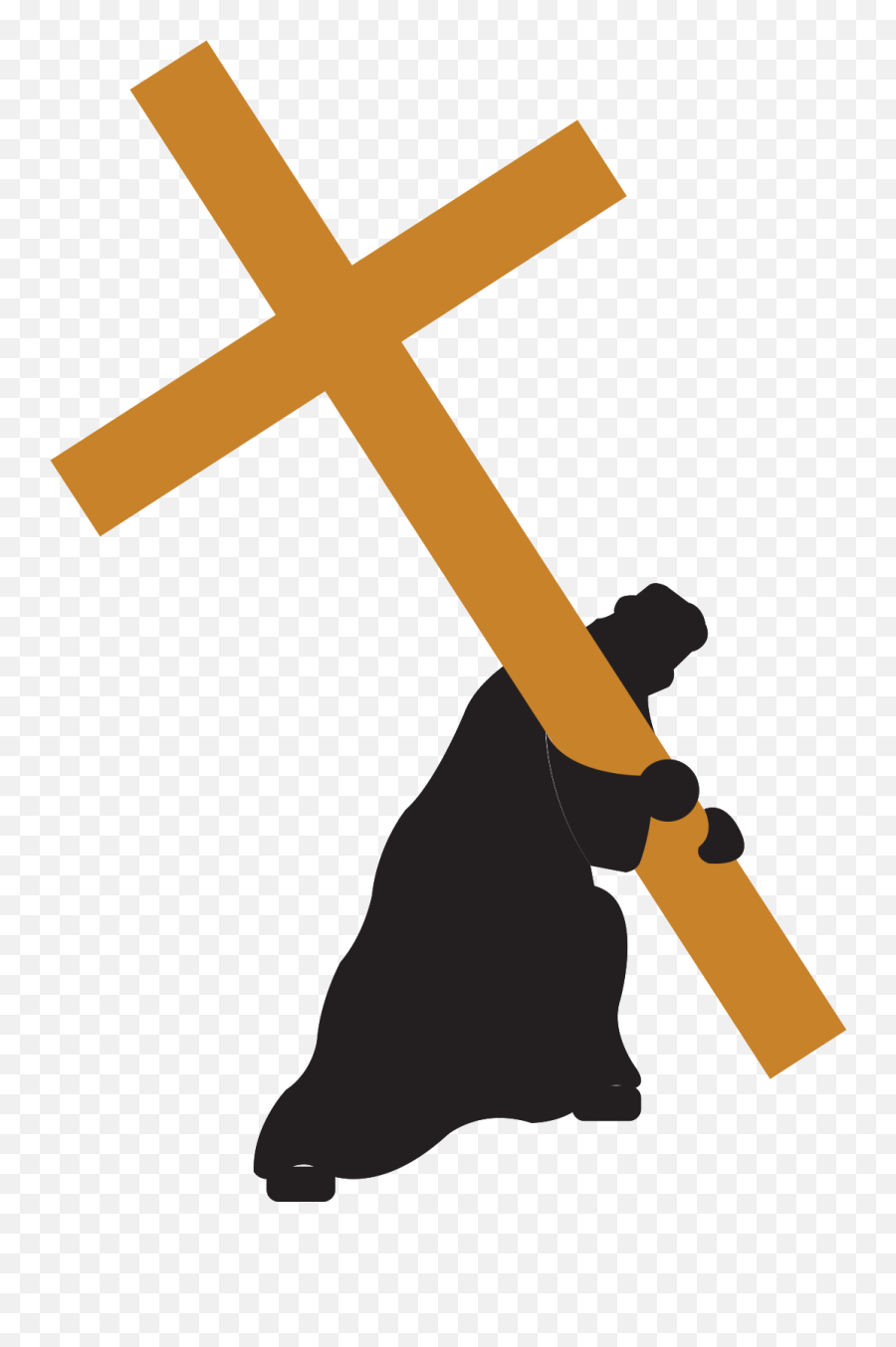 Free Jesus Carrying The Cross Png With - Jesus Com A Cruz Emoji,Cross Png