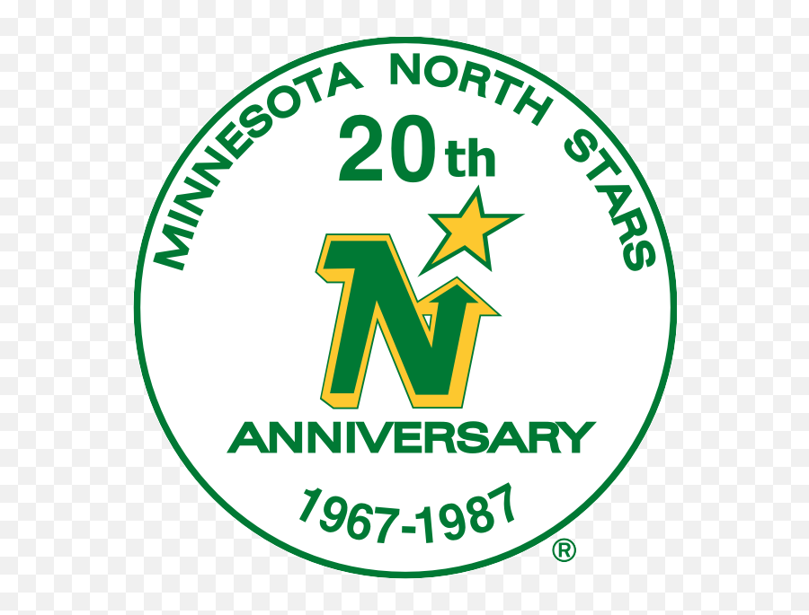 Minnesota North Stars 20th Anniversary - Dot Emoji,Minnesota Wild Logo
