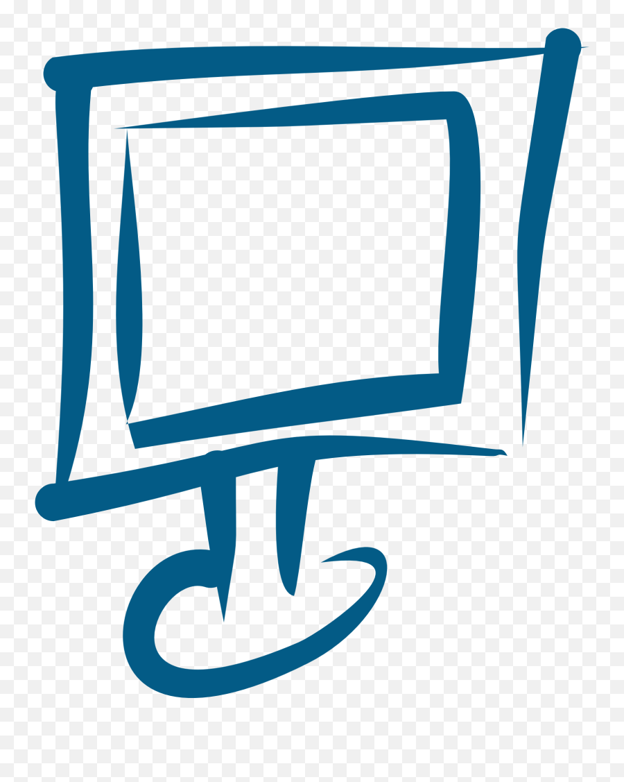 Drawing Of A Computer Monitor Free Image Download Emoji,Computer Monitor Png