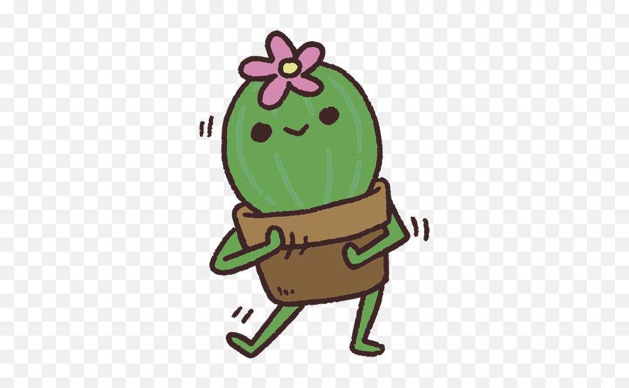 Cute Dancing Flowered Cactus Transparent Png U0026 Svg Vector Emoji,Cute Cactus Png