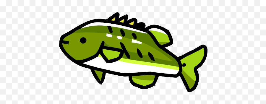Image - Bass Fishpng Scribblenauts Wiki Fandom Powered Cartoon Fish Png Emoji,Bass Clipart