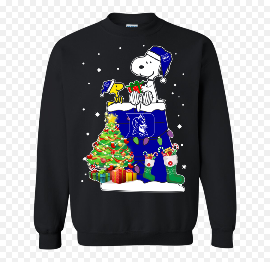 Duke Blue Devils Snoopy U0026 Woodstock Christmas Shirt - Penn State Christmas Sweater Emoji,Duke Blue Devils Logo