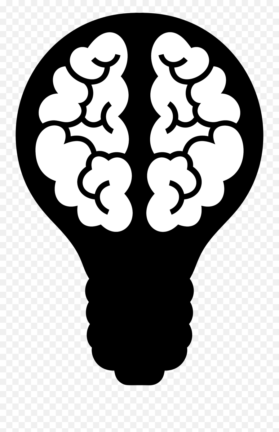 Brain Clipart - Brain Light Bulb Icon Hd Png Download Brain Bulb Icon Png Emoji,Brain Clipart Png