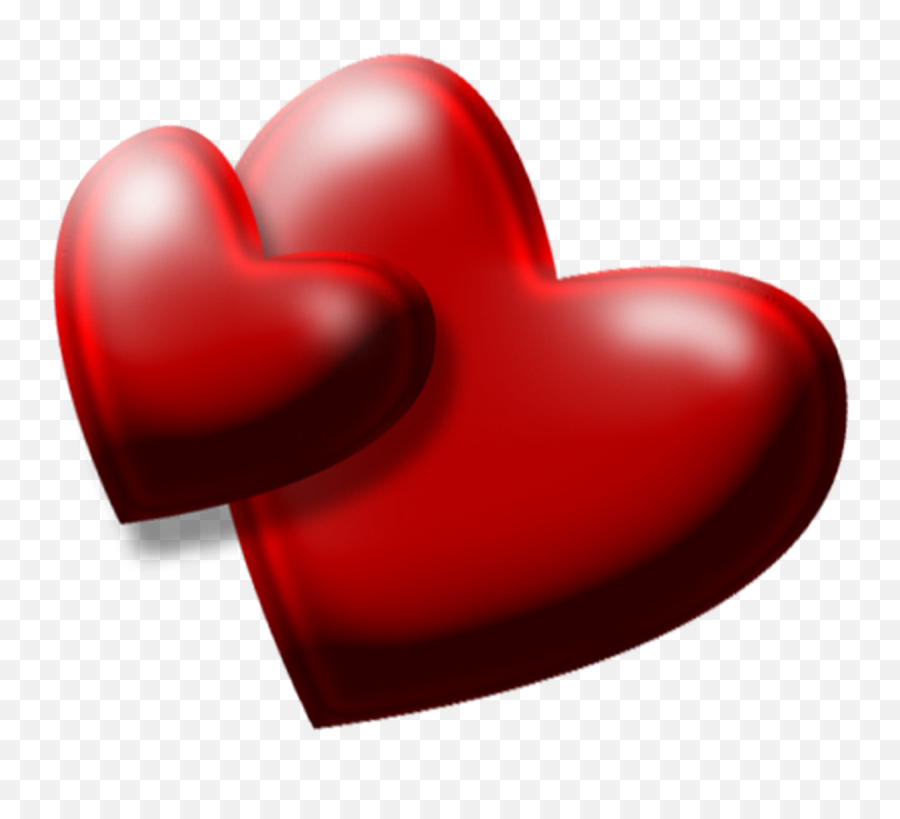 Download Two Red Heart - Solid Emoji,Red Heart Transparent Background