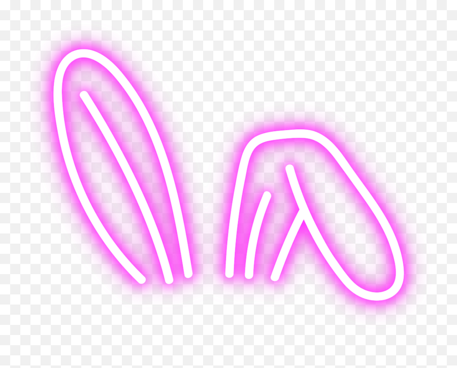 Freetoedit - Neon Bunny Ears Transparent Background Emoji,Bunny Ears Png
