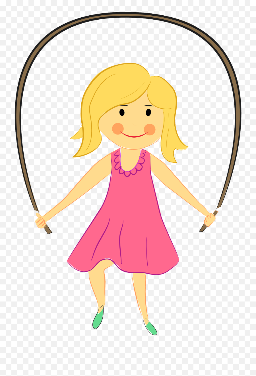 Girl With A Jumping Rope Clipart Emoji,Jump Rope Clipart