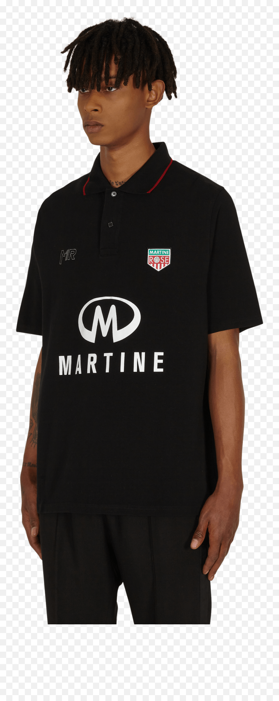 Martine Rose Logo Polo Shirt - Short Sleeve Emoji,Logo Polo Shirt