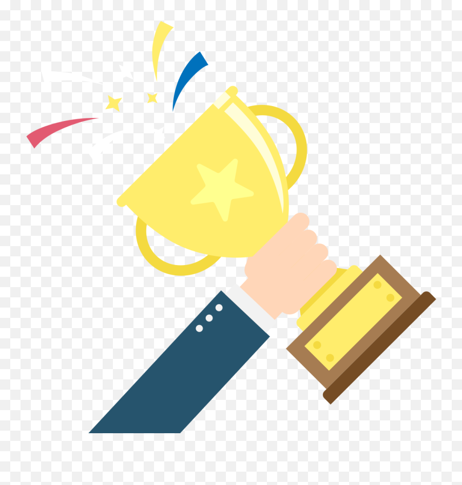 Download Trophy Png Vector Cup - Holding Trophy Vector Png Emoji,Trophy Png