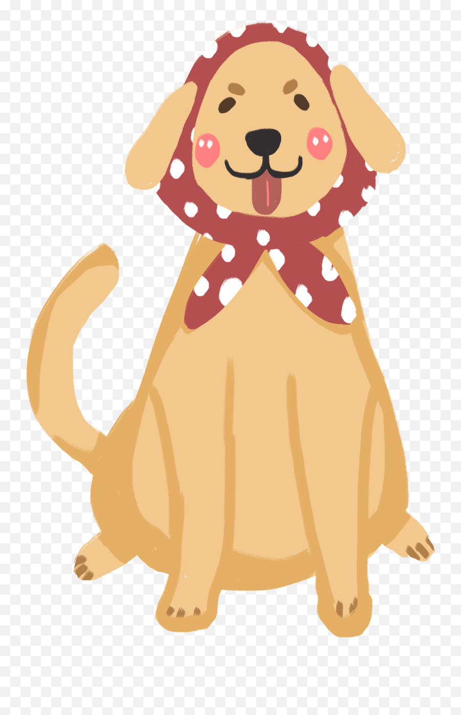 Download Cartoon Cute Headscarf Dog Png And Psd - Dog Full Emoji,Cute Dog Png