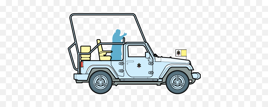 An Illustrated History Of Papal Transport From Horse - Drawn Emoji,Jeep Wrangler Clipart