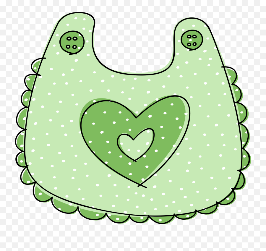 Baby Shower Clipart Green - Clip Art Of Bib Png Download Emoji,To Shower Clipart