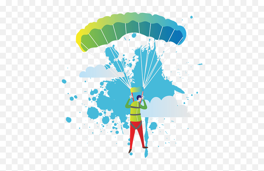 Extreme Sports Parachute Skydiving Skydiving Splash Art Emoji,Parachute Png