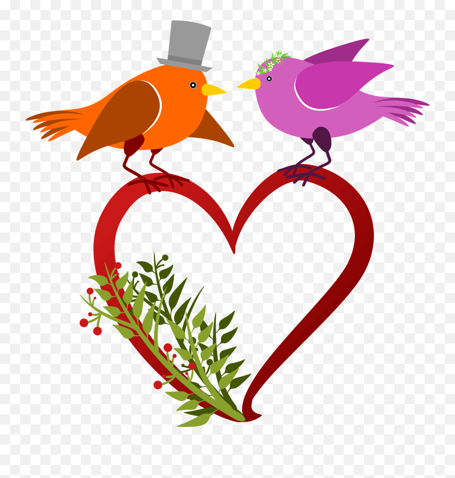 Wedding Birds Clipart - Full Size Clipart 5568384 Decorative Emoji,Birds Clipart