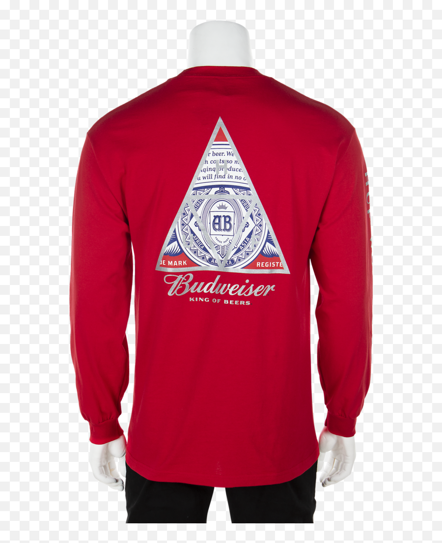 Huf X Budweiser Triangle Ls Shirt - Long Sleeve Emoji,Budweiser Logo