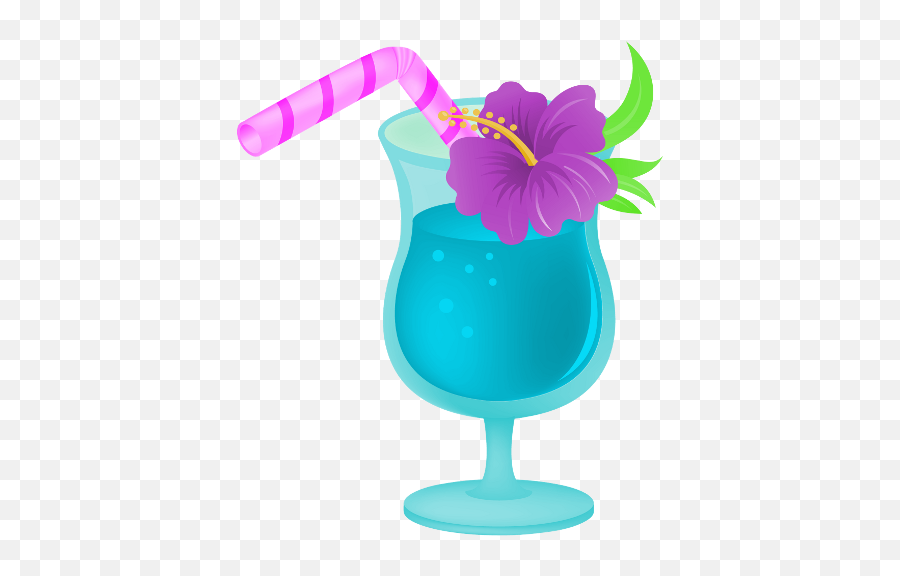 Tropical Cocktail Clipart - Clip Art Library Clip Art Tropical Drink Emoji,Cocktail Clipart