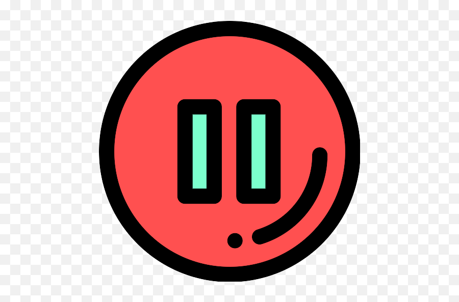 Pause Symbol In Circle Vector Svg Icon - Png Repo Free Png Icons Dot Emoji,Red Circle Png