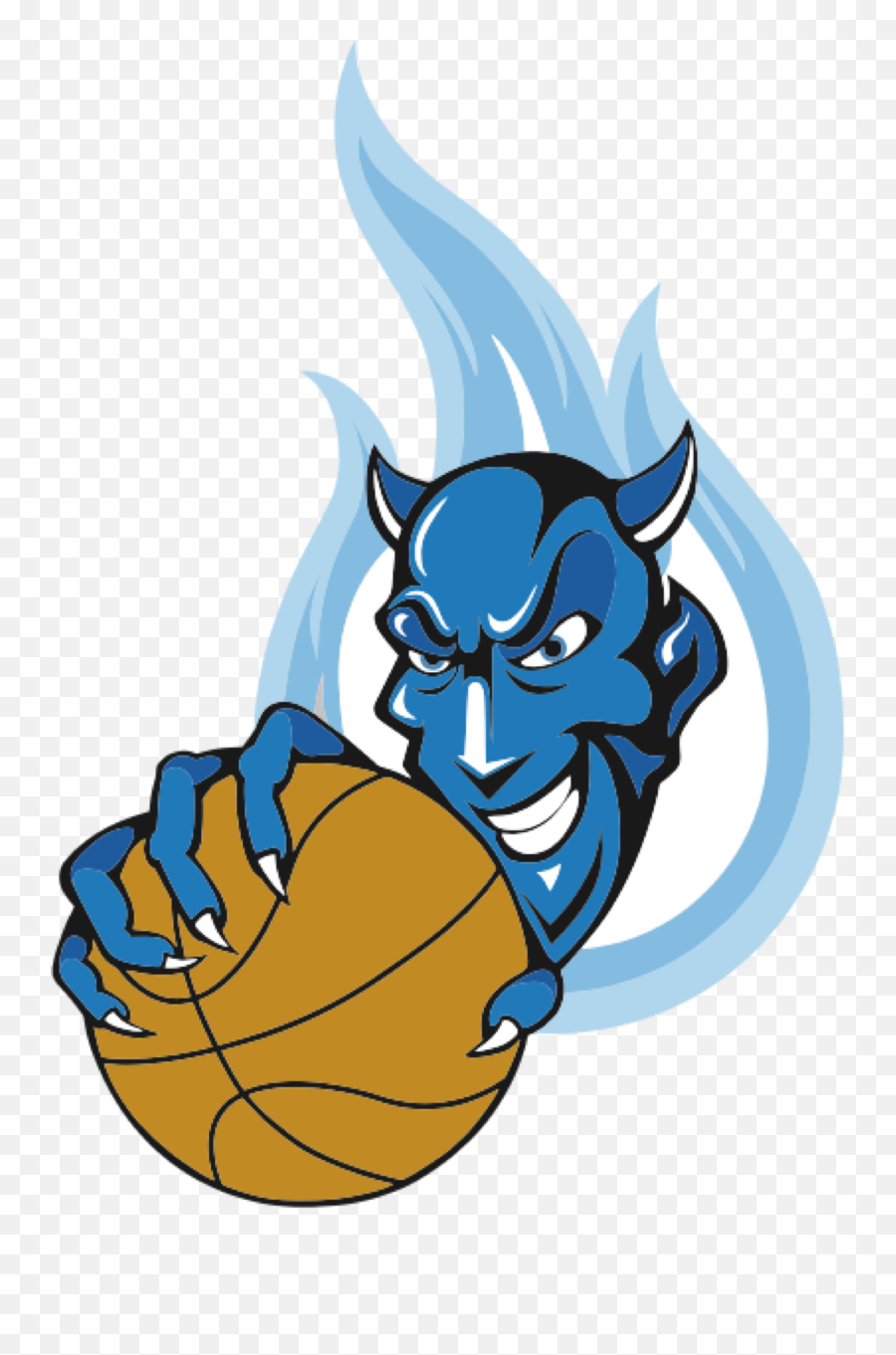 Temporary Tattoos Now In Stock - Duke Blue Devils Menu0027s Blue Devil Cartoon Playing Basketball Emoji,Duke Blue Devils Logo