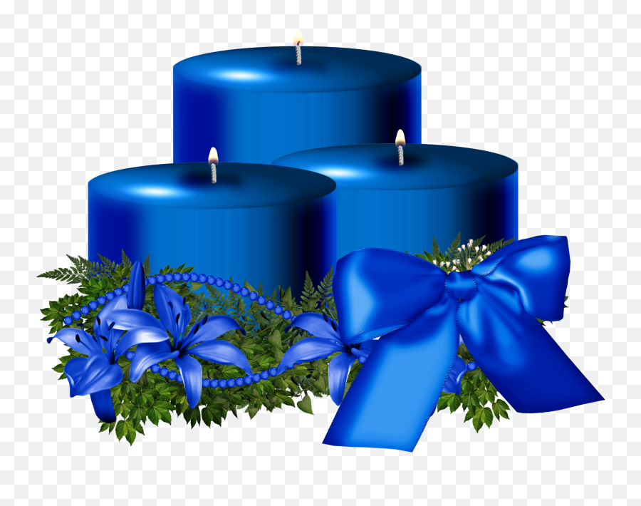 Blue Christmas Png Png All - Blue Christmas Candle Png Emoji,Candles Clipart