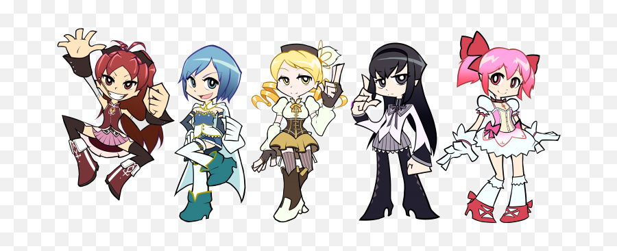 Anime Anime Girls Transparent Background Mahou Shoujo - Magical Girl Anime Backgrounds Madoka Emoji,Anime Transparent Background