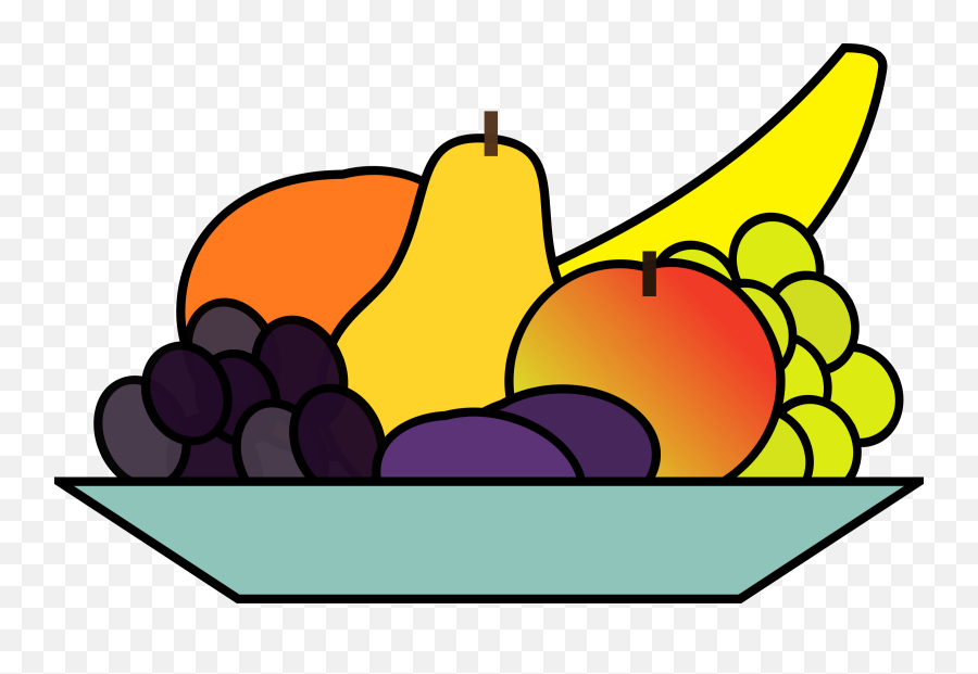 Plate Of Food Clipart Kid - Fruits In Plate Drawing Emoji,Food Clipart