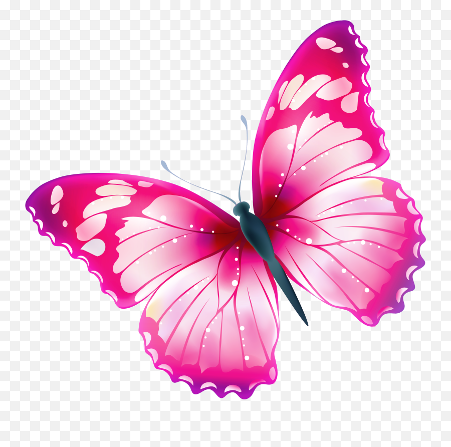 Butterfly Png Images Transparent - Clip Art Pink Butterfly Emoji,Transparent Image
