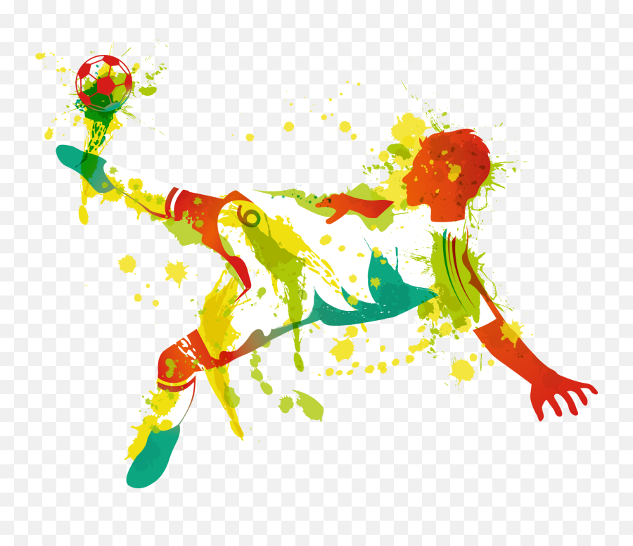 Download Vector Football Footballer Ink Hd Image Free Png Emoji,Football Png Clipart