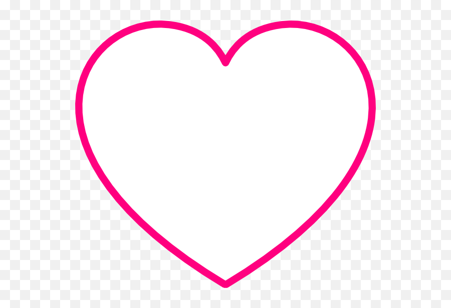 Pink Heart Outline Clip Art N4 Free Image - Big Red Heart Template Emoji,Heart Outline Clipart