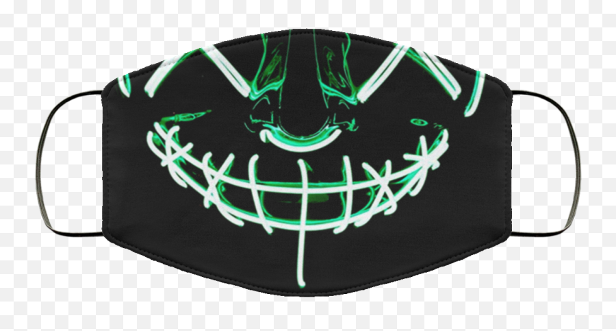 Green Anroll Halloween Mask Led Light Up Face Mask Emoji,Halloween Mask Png