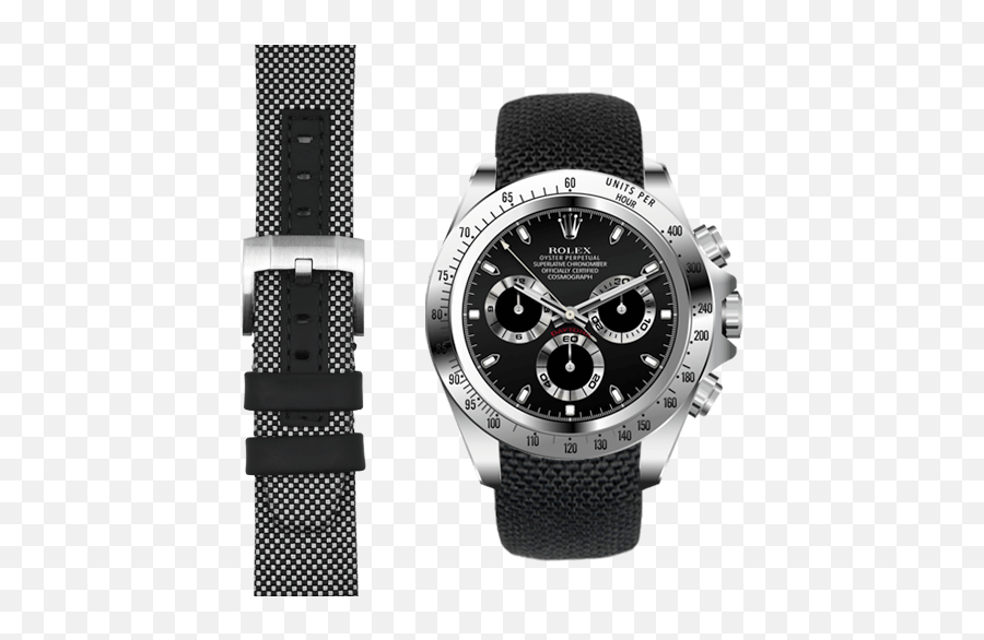 Curved End Nylon Strap For Rolex Daytona With Tang Buckle Emoji,Strap Png