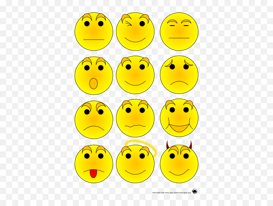 Free Clip Art - Face Emotions And Meaning Emoji,Emotions Clipart