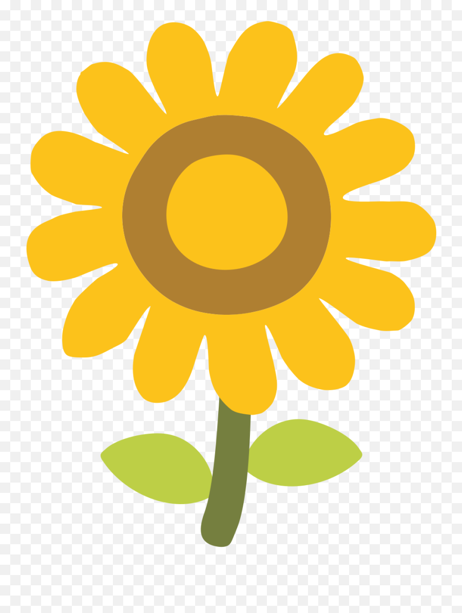Sunflower Clipart Emoji - Cute Sunflower Clipart Png,Sunflower Clipart Black And White