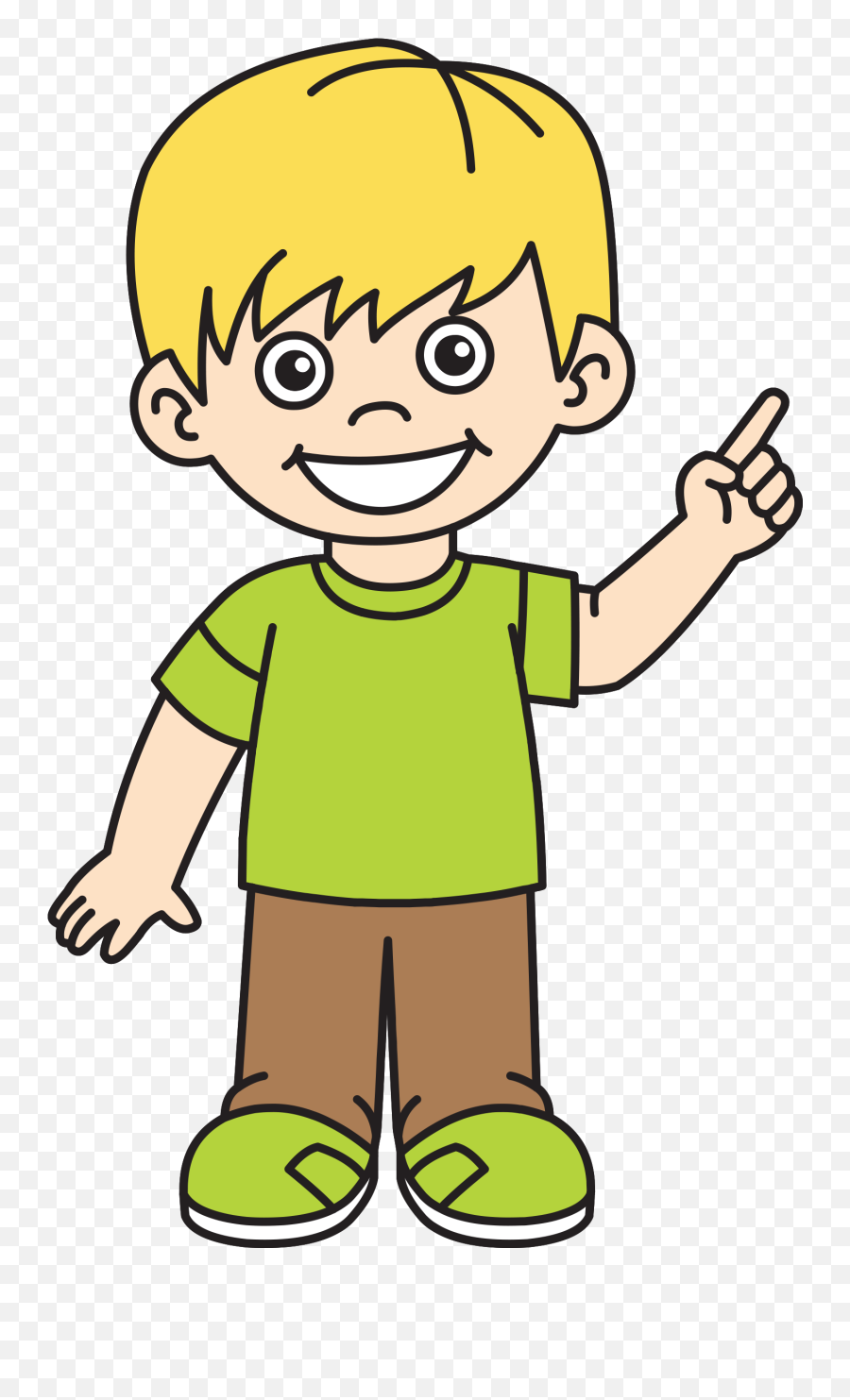 Children Pointing Hands Clipart Emoji,Boy Clipart