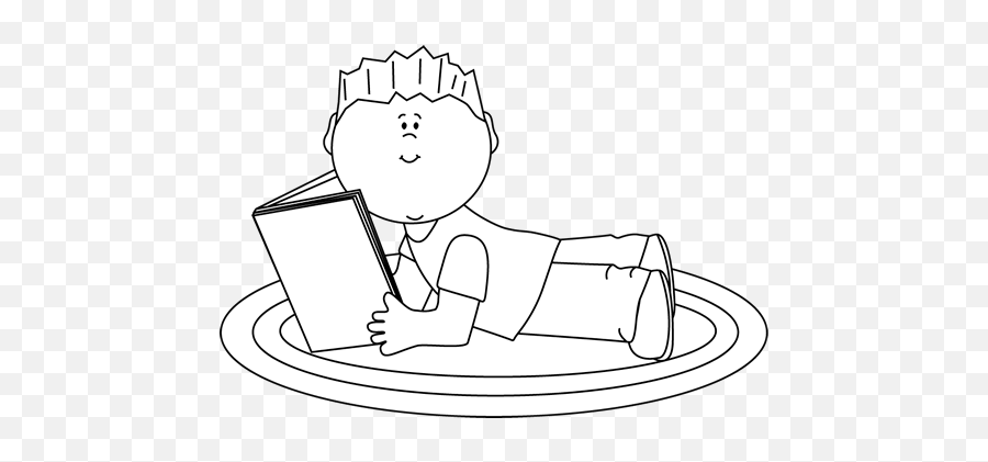 Reading Clip Art - Reading Images Kid Reading Clipart Black And White Emoji,Kids Reading Clipart