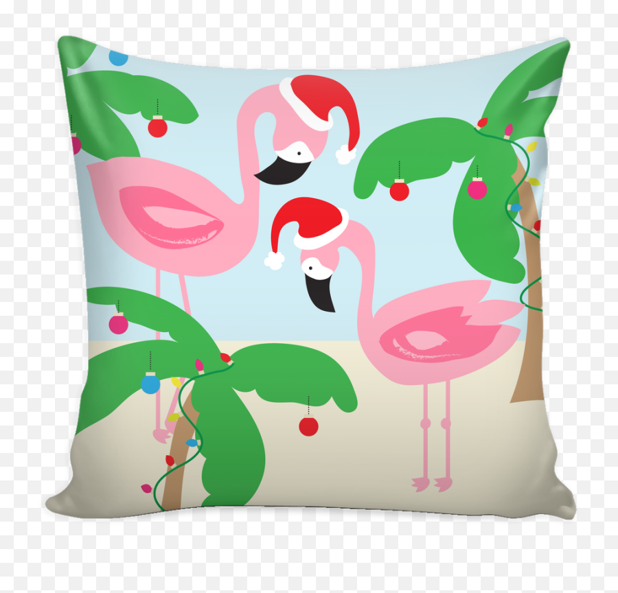 Download Free Download Flamingo Clipart Palm Trees Flamingo - Clipart Transparent Holiday Pillows Emoji,Flamingo Clipart