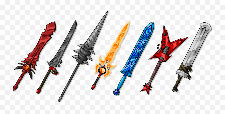 Swords - Pixel Art Lightning Spear Png Download Original Pixel Spears Emoji,Spear Png