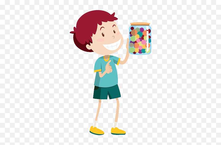 Guy Thinking - Cartoon Boy Holding Jar Png Hd Png Download Boy Holding A Jar Clipart Emoji,Jar Png