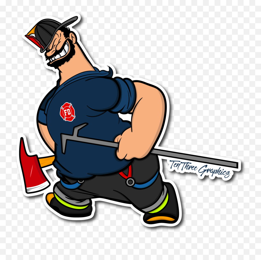 Glove Clipart Firefighter Glove Firefighter Transparent - Popeye Firefighter Emoji,Firefighter Clipart