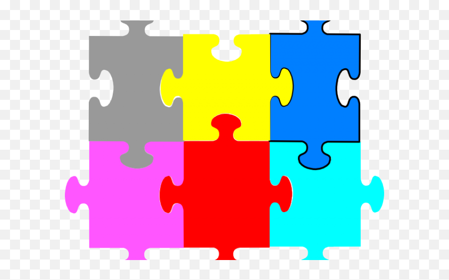 Jigsaw Puzzle Pieces Clipart Png - Clip Art Library Puzzle Png 6 Pieces Emoji,Autism Clipart