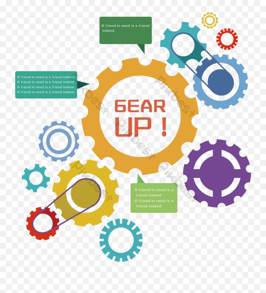 Colorful Background Of Gear Assembly With Speech Bubble Emoji,Comment Bubble Png