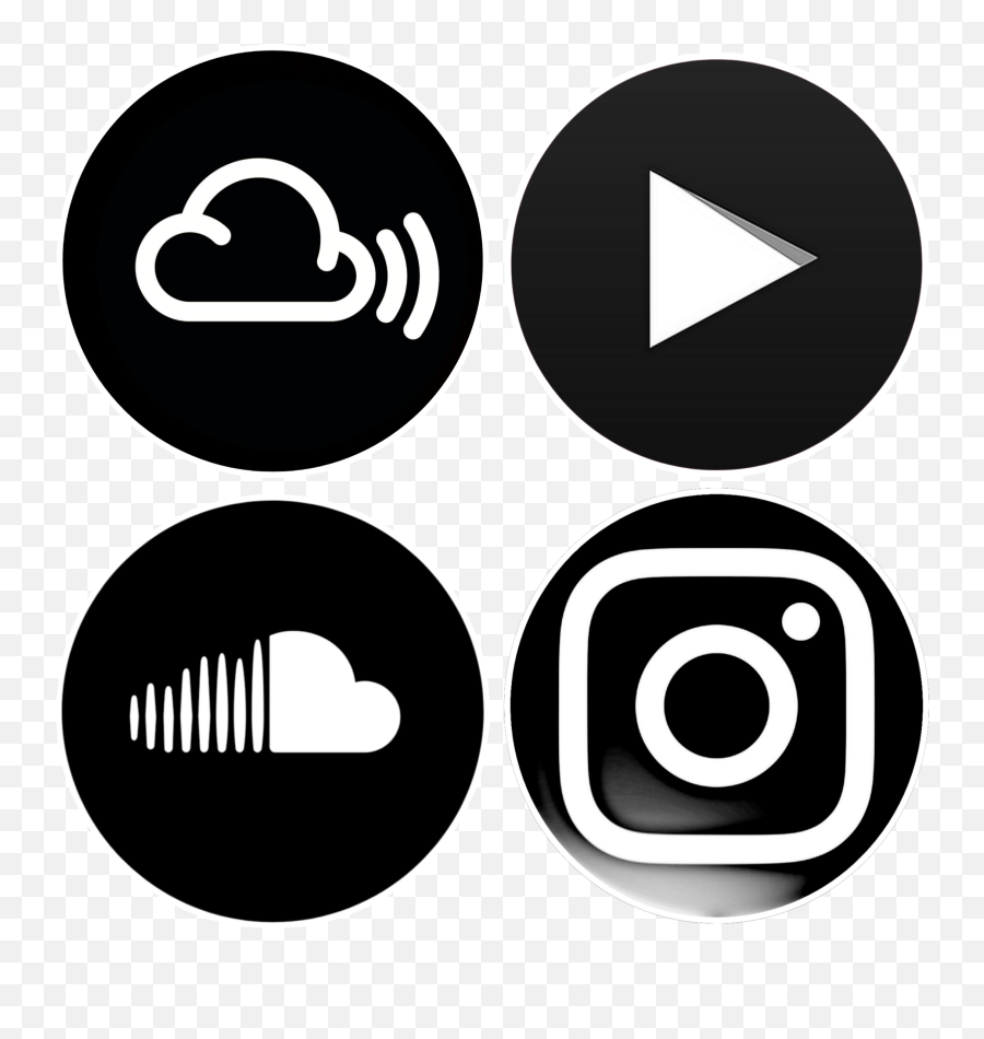 Mymedia Logos Blacklogo Logos Sticker By Dubrootsgirl - Dot Emoji,Black Youtube Logo
