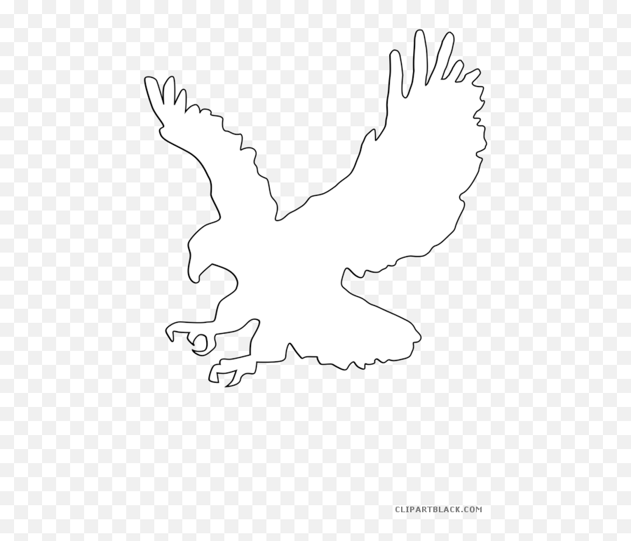 Eagle Clipart Outline Eagle Outline Transparent Free For - Black And White Animals Outline Clipart Emoji,Eagle Clipart