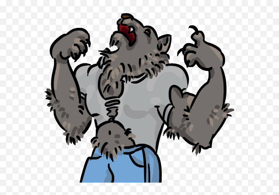 Werewolf Png Photos - Cartoon Werewolf No Background Emoji,Werewolf Png