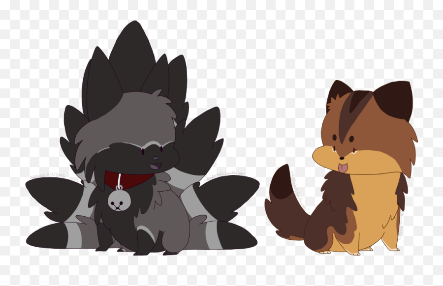 What A Cute Kitsune And Werewolf By Fox - Song Kitsune And Cute Kitsuné Emoji,Werewolf Clipart