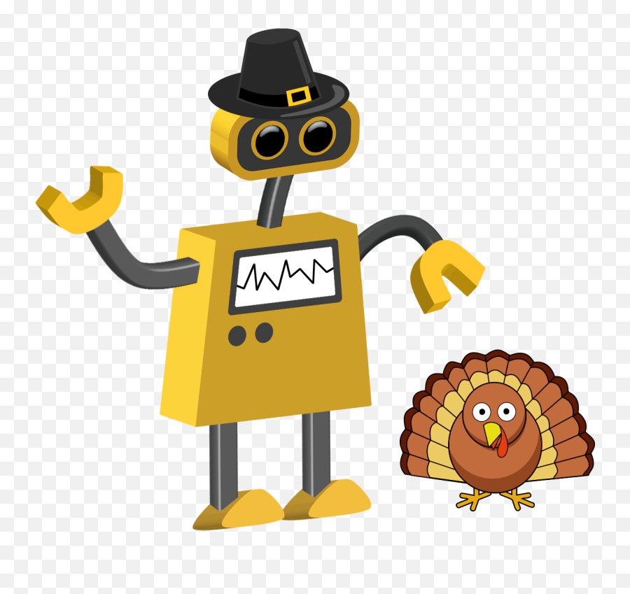Pilgrim Bot And Turkey - Robot Turkey Emoji,Pilgrim Hat Png