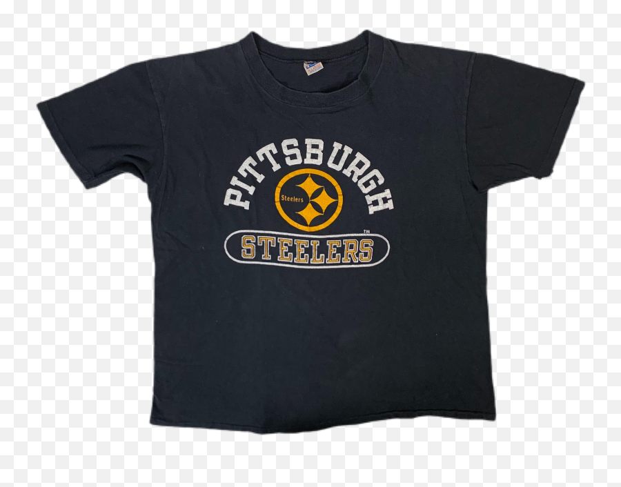 Vintage Pittsburgh Steelers Champion Blue Bar T - Shirt Steelers T Shirt Emoji,Pittsburgh Steelers Logo